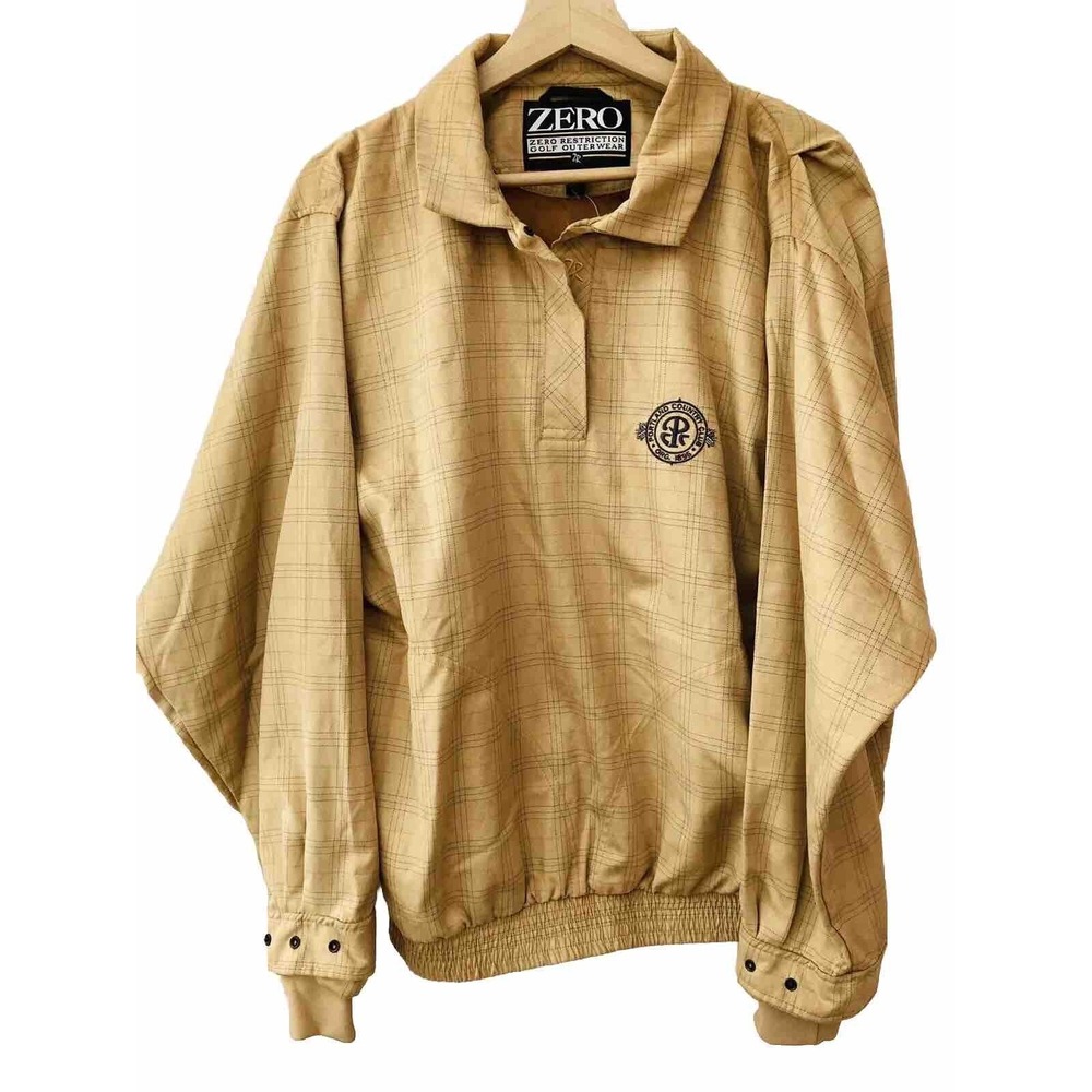 Zero Restriction Microsuede Golf Jacket Gold Womens Large New NWT Portland Maine